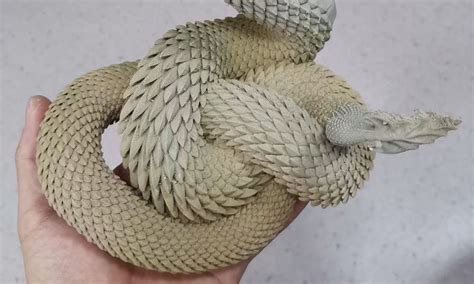 Fdm D Printed Delicate Snake Statue With Scales Facfox