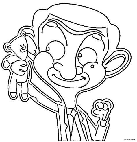 Dibujos Para Colorear Mr Bean Imprima Gratis 50 Piezas