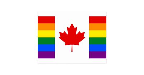 Canada Pride Rainbow Flag Postcard Uk