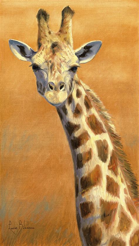 Portrait Of A Giraffe Painting By Lucie Bilodeau Fine Art America