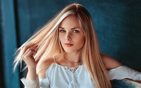 Hd Wallpaper Girl Long Hair Photo Photographer Blue Eyes Model