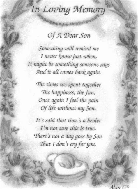 In Loving Memory Quotes For Son Quotesgram