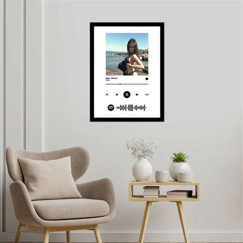 Quadro Interativo Spotify Personalizado Moldura Preta Elo7