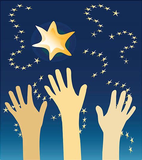 Hand Reaching For The Stars Illustrations Royalty Free Vector Graphics