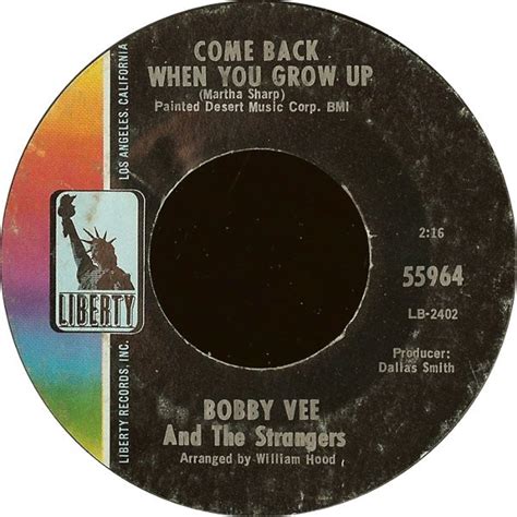 Bobby Vee Come Back When You Grow Up Swahili Serenade 1967 Shelley Pressing Vinyl Discogs