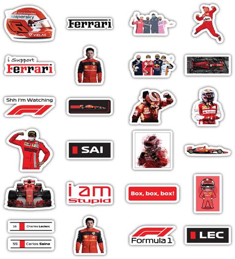 Aapki Marzi Formula One F1 Laptop Stickers Pack Of 25 Ferrari