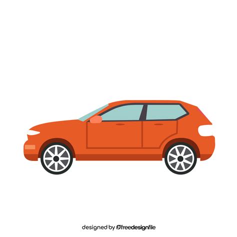 Orange Car Clipart Vector Free Download