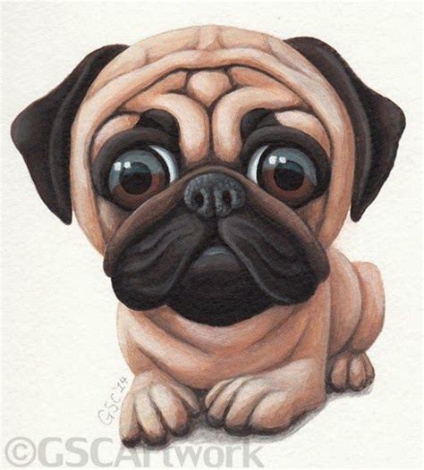 See more ideas about animal caricature, animal drawings, character design. pug dog puppy pet animal cartoon caricature acrylic painting art | Drawing and paintings in 2018 ...