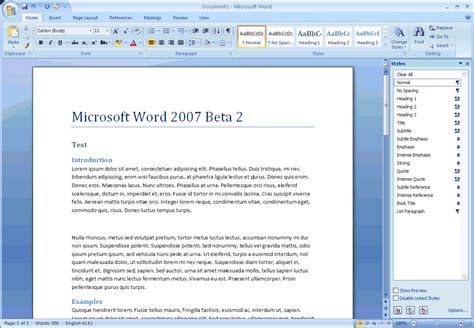 Information And Technology Microsoft Office Word 2007