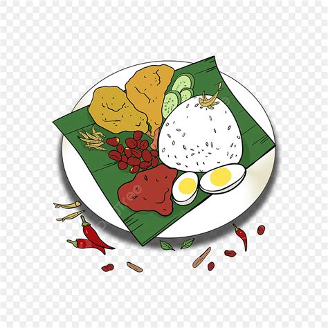 Malaysian Food Clipart Transparent Png Hd Cartoon Malaysian Nasi Lemak