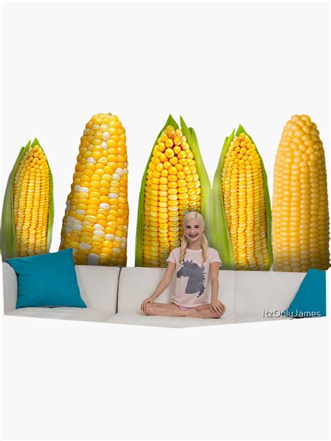 Piper Perri Surrounded By Corn Meme 2 Cornstars Series Sticker For Sale By Itzonlyjames