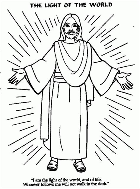 Free Jesus Is The Light Of The World Coloring Pages Download Free