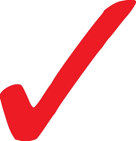 Check Mark Symbol Text Red Check Mark Symbol Png Transparent Png The