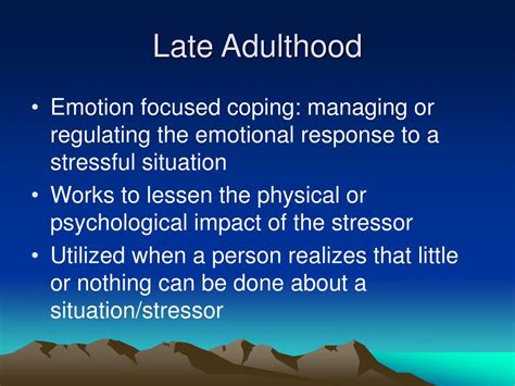 Ppt Psychosocial Development In Late Adulthood 60 Yrs Powerpoint