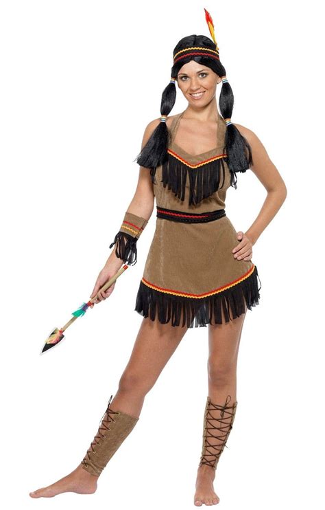 Fringed American Indian Womens Costume Dress Native Indian Costume