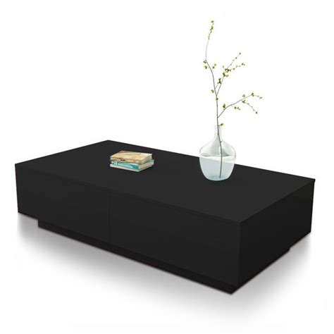 New 4 Drawer Coffee Table Wood Living Room Furniture High Gloss Black