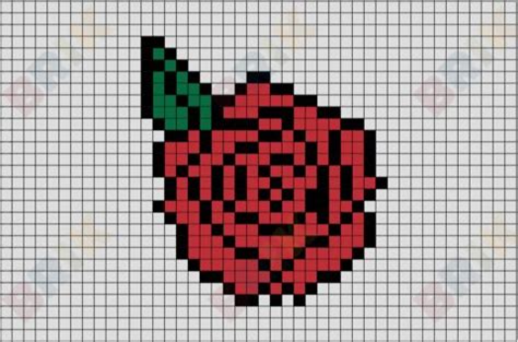 Rose Pixel Art Id Es Et Designs Pour Vous Inspirer En Images
