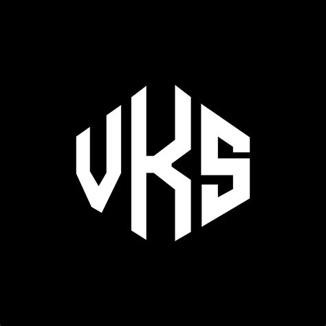 Diseño De Logotipo De Letra Vks Con Forma De Polígono Vks Polígono Y