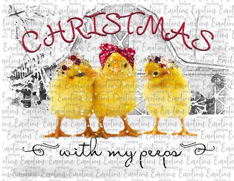 Christmas With My Peeps Clipart Instant Download Sublimation Etsy