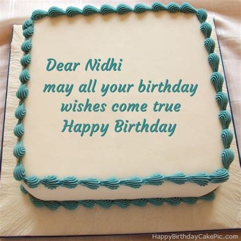 Nidhi Happy Birthday Cake With Name Happy Birthday Nidhi Cake Picture
