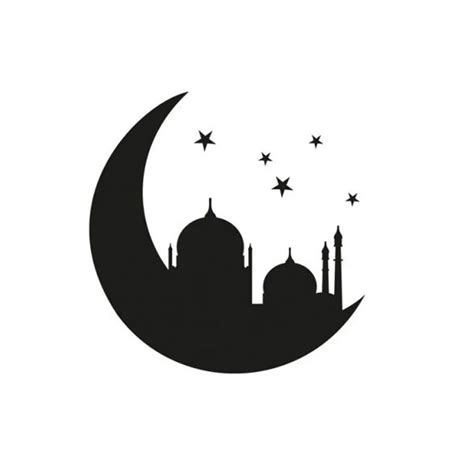 Islamic Muslim Mosque In The Moon Wall Sticker Bedroom Headboard