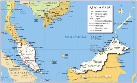 Map Of Malaysia In English Maps Of The World