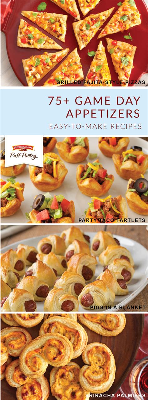 Gently roll out the puff pastry so that it is a little longer and wider, about 2 iches longer and an inch wider. Score a win with this collection of game day appetizer ...
