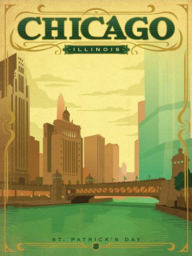 Chicago 4 American Travel Posters Chicago Poster Travel Posters
