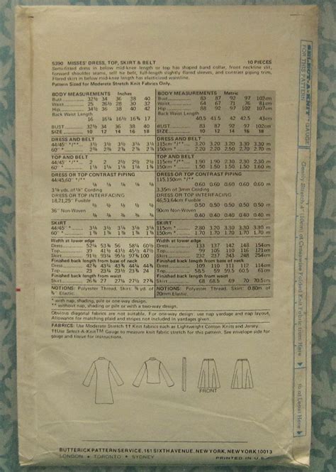 70s Vintage Sewing Pattern Uncut Butterick 5390 Womens Size 10 Dress