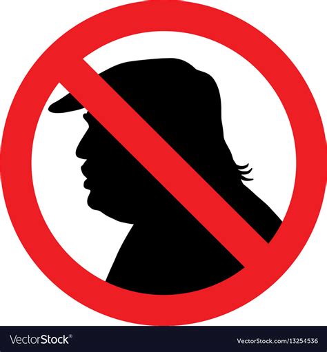 Anti President Donald Trump Silhouette Sign Vector Image