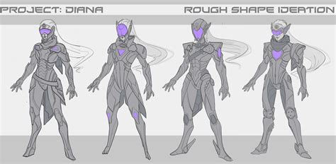 Artstation Project Diana Rough Character Sketches