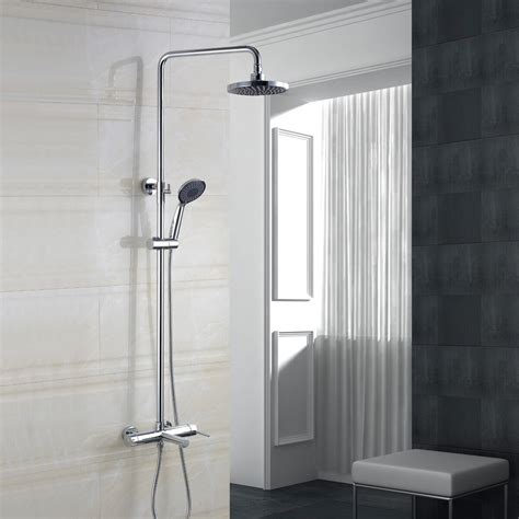 Wall Mounted Bathroom Shower Set With Abs Shower Head And Hand Shower China Shower Set And