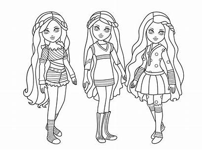 Coloring Dolls Doll Pages American Printable Drawing