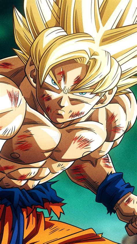 Looking for the best wallpapers? 2160x3840 Super Saiyan Son Goku Dragon Ball Z 4k Sony ...