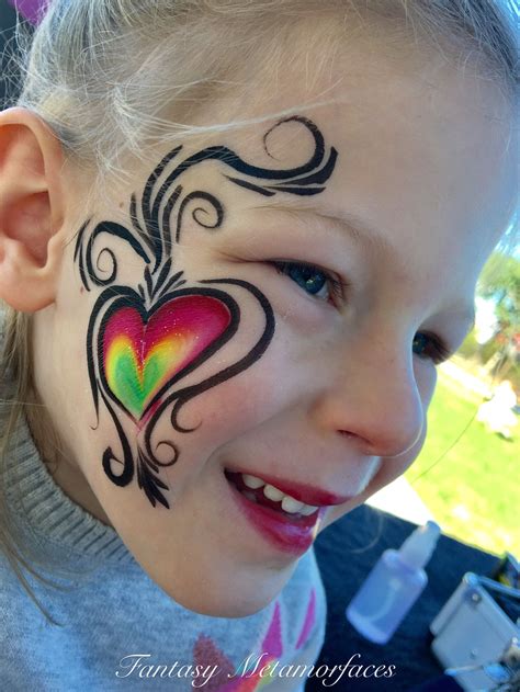 Heart Face Painting Face Painting Tips Face Painting Halloween Face