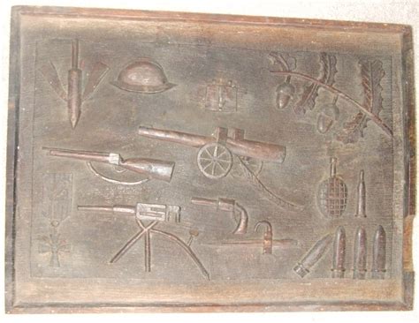 Ww1 Trench Art Relief Carved Wood Plaque Collectors Weekly