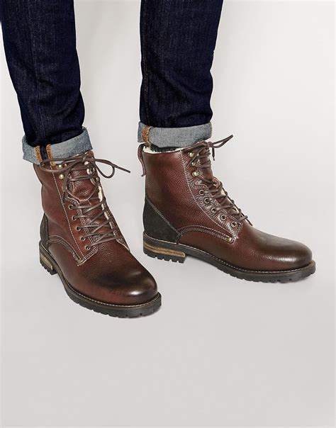 Lyst Aldo Busca Leather Boots In Brown For Men