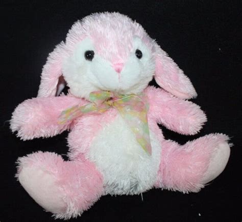 Pink Bunny Rabbit Plush Best Made Toys Lovey Soft Cuddle White Ebay