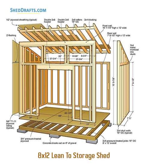 8×12 Lean To Potting Shed Plans