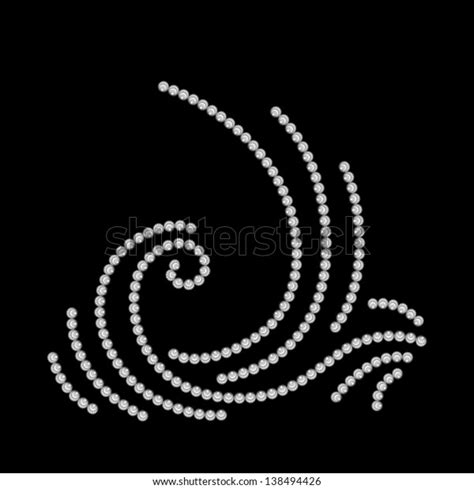 Decorative Vector Wave Dotted Pattern On Stock Vector Royalty Free