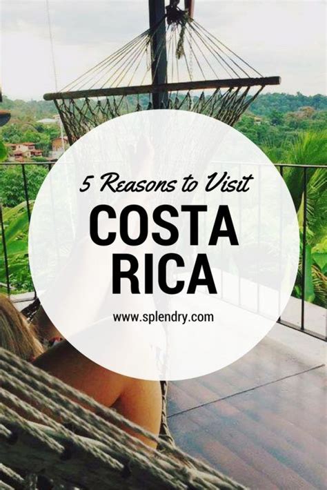 A Woman Laying In A Hammock With The Words 5 Reasons To Visit Costa Rica