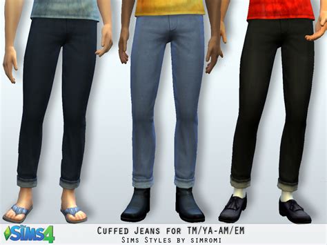 The Sims Resource Cuffed Jeans For Tm Yaam Em