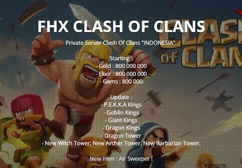 Clash Of Clans Mod Fhx Update 5 Mei 2015 Goeboek Informasi