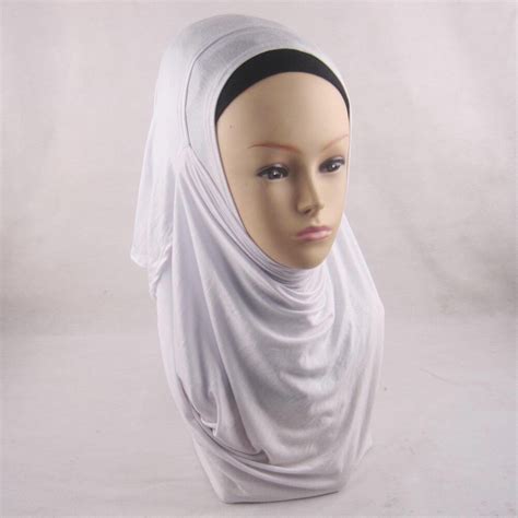 jersey instant shawl hijab slip on shawls plain amira hijabs cotton jersey scarf c54 in women s
