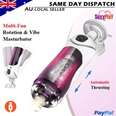 vibrating male masturbator thrusting auto rotation hands free stroker sex toy 6928407800341 ebay