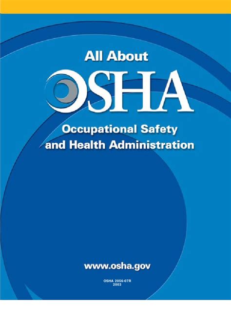Osha Occupational Safety And Health Administration Occupational