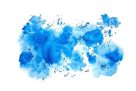 √ Blue Watercolor Splatter