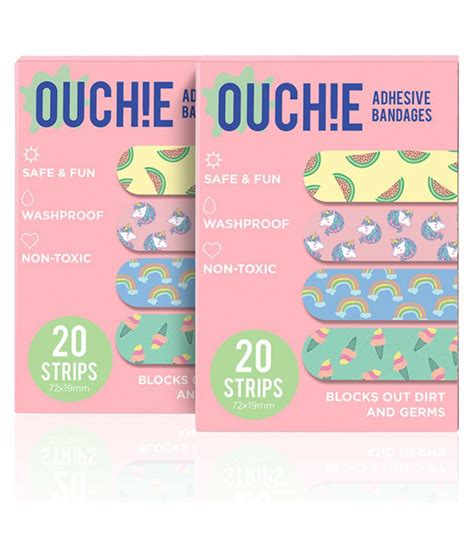 Ouchie Set Of 2 2 X 20 40 Pack Pink Waterproof Long Lasting