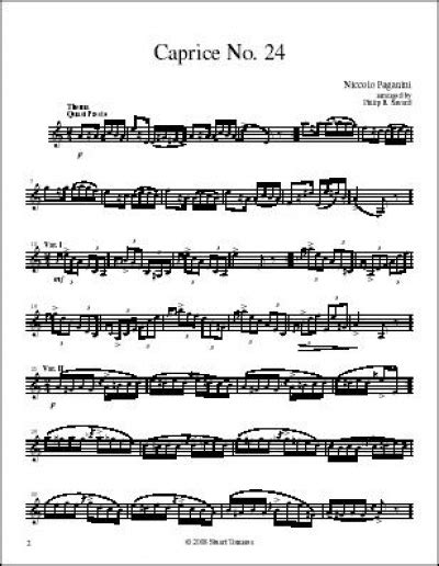 Paganini And The Solo Violin Caprice No 24