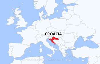 Croacia, oficialmente república de croacia, es uno de los veintisiete estados soberanos que forman la unión europea, el cual está ubicado entre europa central, europa meridional y el mar adriático; Mapa de Croacia